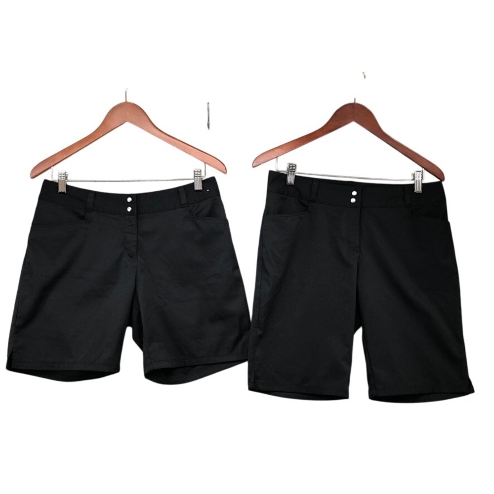 Adidas Golf Shorts Womens 8 Black Performance Active Lot of 2 Activewear